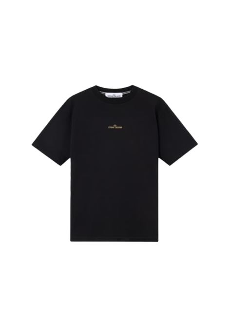 t-shirt combed organic cotton jersey uomo nera STONE ISLAND | K2S15 2100037 S0197V0029